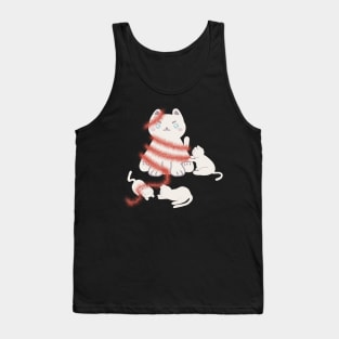 Tinsel Christmas Cats Tank Top